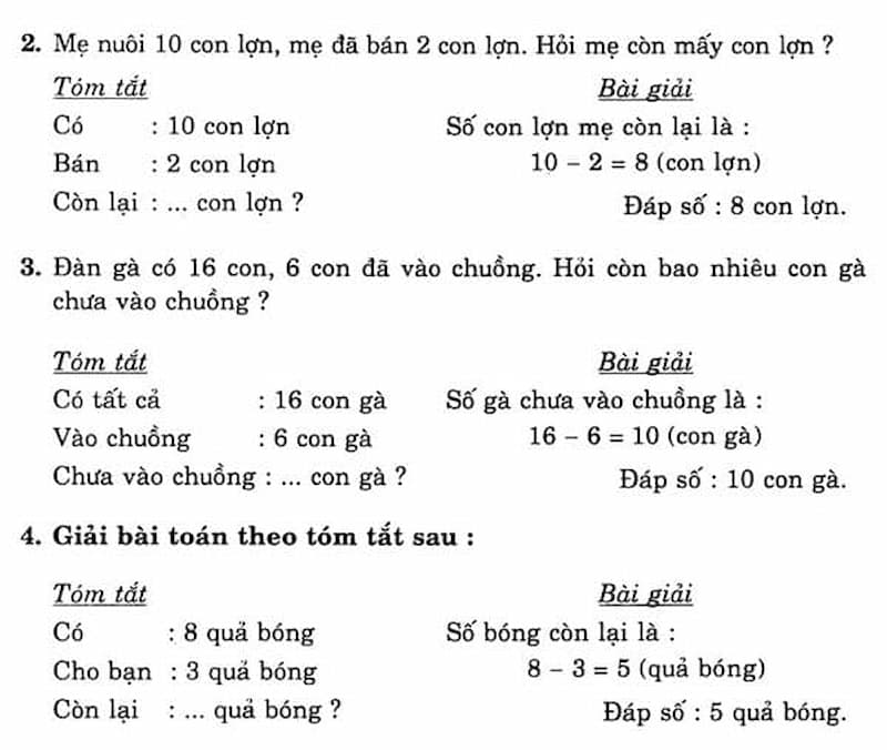 Một số dạng toán có lời văn lớp 3 thường gặp