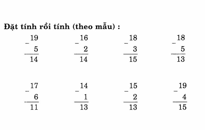 Lưu ý khi đặt tính rồi tính