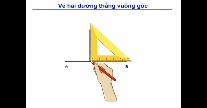 Lý thuyết toán lớp 4 hai đường thẳng vuông góc